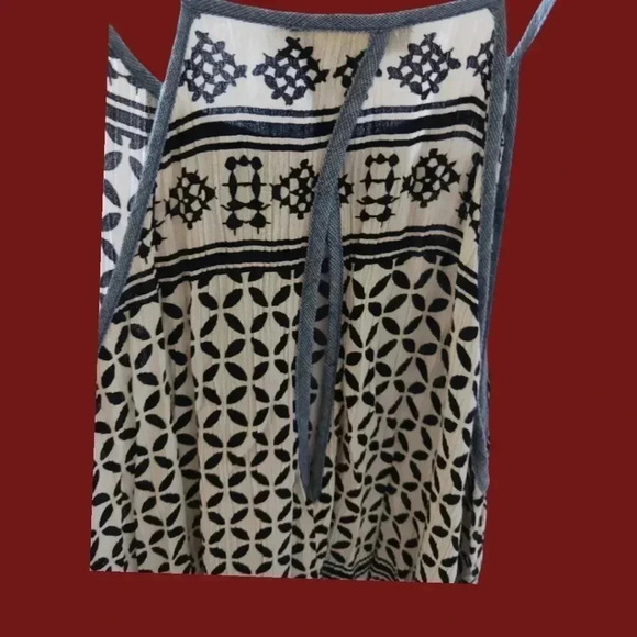 THML shark bite hem spaguetti strap  blue/red/ black dress size Small - Picture 9 of 10